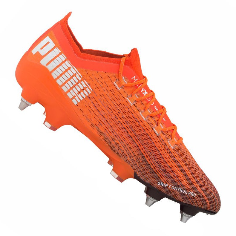 Ghete de fotbal Puma Ultra 1.1 Mx Sg M 106076-01 multicolor portocale si rosii Ghete de fotbal Puma Ultra 1.1 Mx Sg M 106076-01 multicolor portocale si rosii
