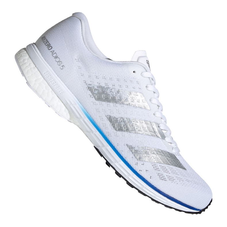 Pantofi de alergare adidas adizero Adios 5 M FV7334 alb albastru argint