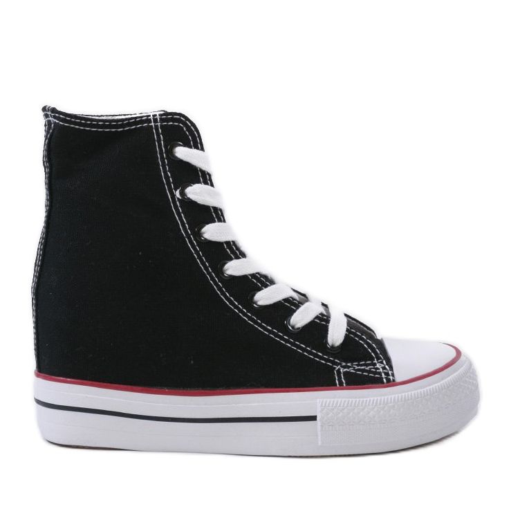 Adidași negri cu pene lacate B706-1 negru Adidași negri cu pene lacate B706-1 negru