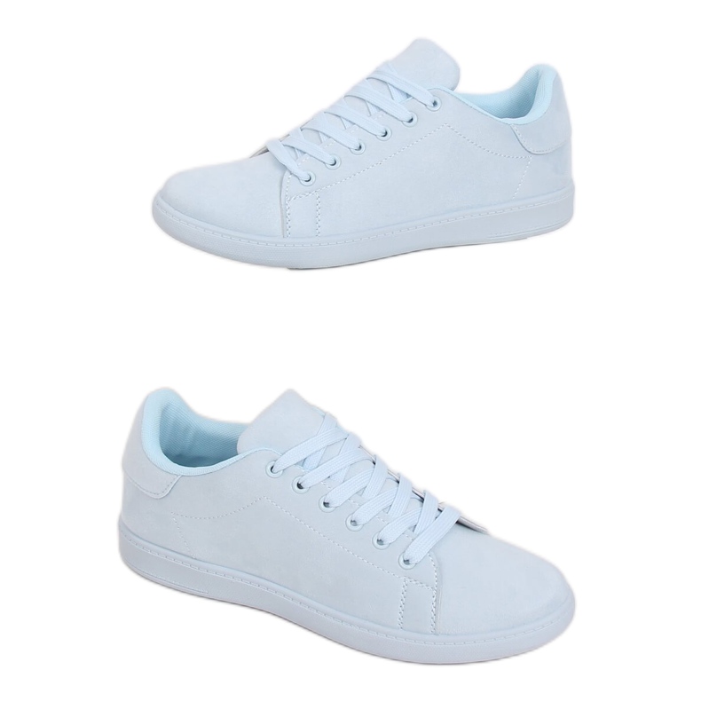 Adidași pentru femei din piele de căprioară albastră 6301 L.BLUE albastru