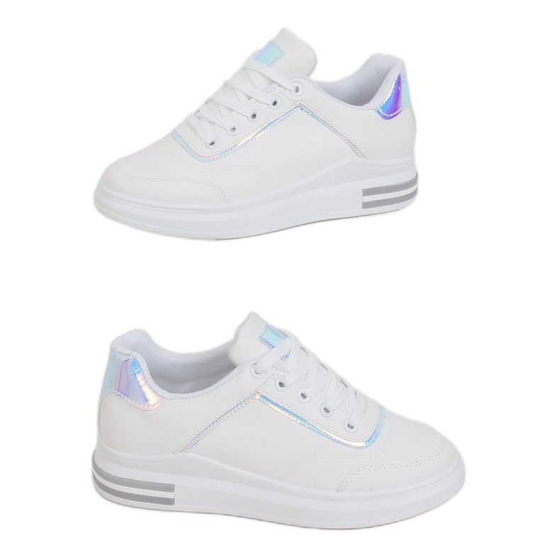 Adidași de damă albi 1239-Y Silver gri