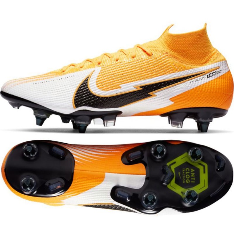 Pantofi de fotbal Nike Mercurial Superfly 7 Elite SG-PRO Ac M AT7894-801 portocale galbeni Pantofi de fotbal Nike Mercurial Superfly 7 Elite SG-PRO Ac M AT7894-801 portocale galbeni
