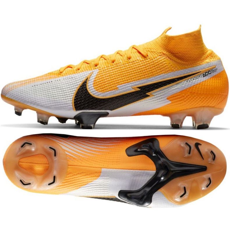 Pantofi de fotbal Nike Mercurial Superfly 7 Elite Fg M AQ4174-801 multicolor portocale Pantofi de fotbal Nike Mercurial Superfly 7 Elite Fg M AQ4174-801 multicolor portocale