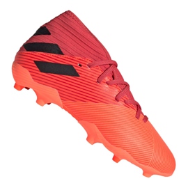 Ghete de fotbal adidas Nemeziz 19.3 Fg Jr EH0492 roșu roșu Ghete de fotbal adidas Nemeziz 19.3 Fg Jr EH0492 roșu roșu
