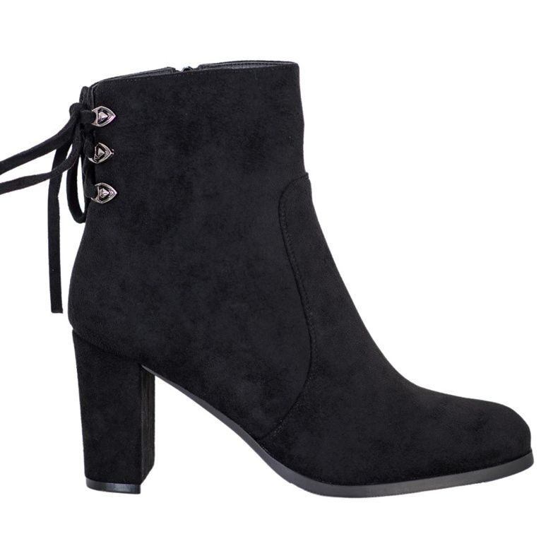 Cizme legate pe postarea VINCEZA negru Cizme legate pe postarea VINCEZA negru