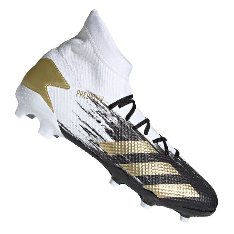 Ghete de fotbal Adidas Predator 20.3 Fg M FW9196 negru, alb, negru, auriu alb