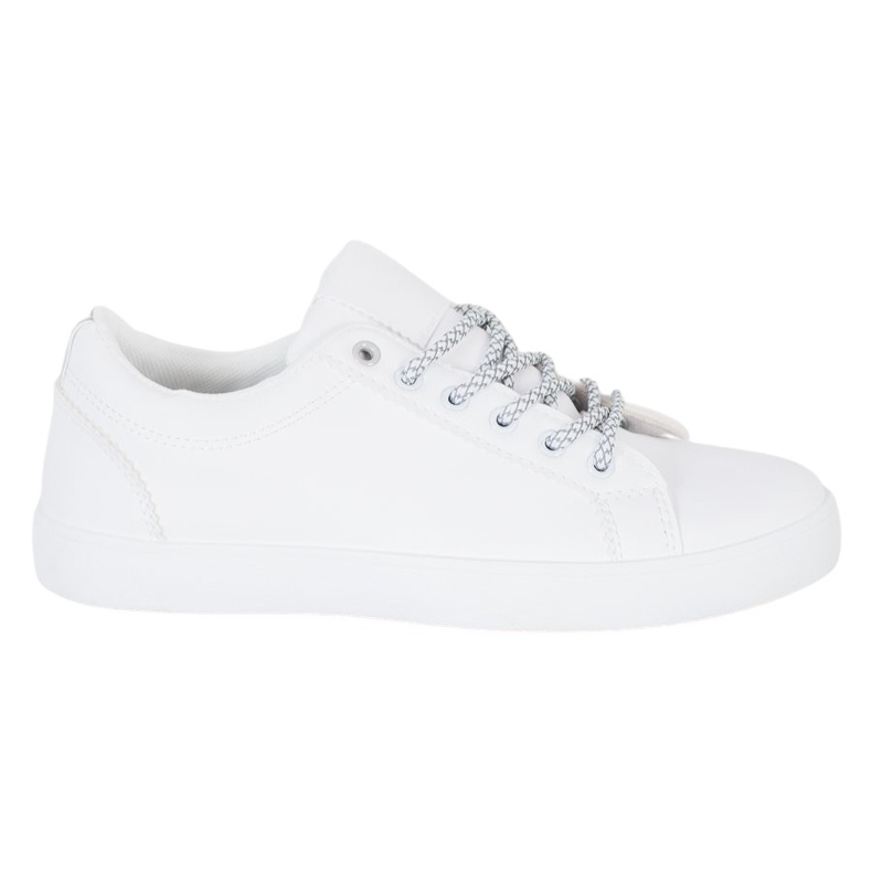 SHELOVET Adidași cu șireturi decorative alb
