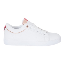 SHELOVET Adidași eleganți cu piele ecologică alb SHELOVET Adidași eleganți cu piele ecologică alb
