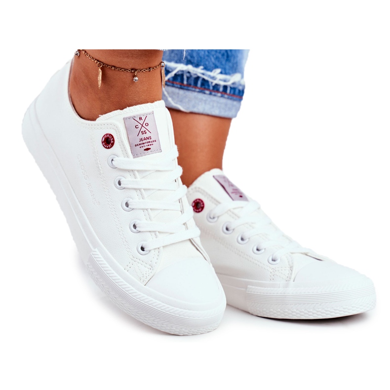 Adidași pentru femei Cross Jeans White DD2R4030 alb