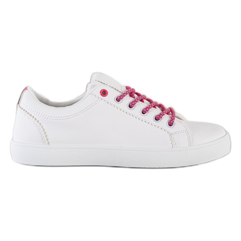 SHELOVET Adidași cu șireturi decorative alb