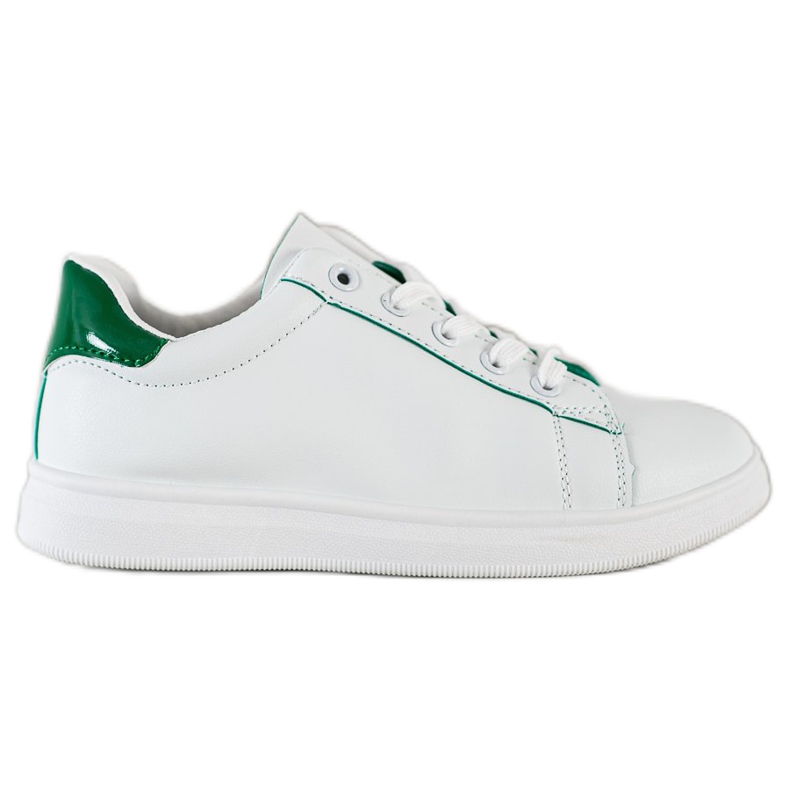SHELOVET Pantofi sport clasici alb verde