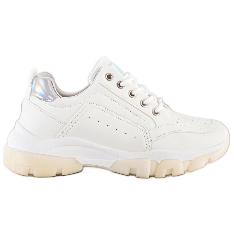 SHELOVET Adidași din piele ecologică alb