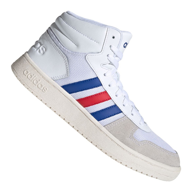 Pantof de baschet Adidas Hoops 2.0 Mid M FW8252 multicolor alb
