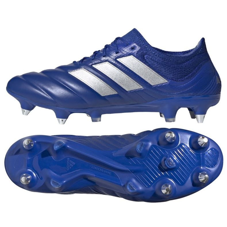 Ghete de fotbal Adidas Copa 20.1 Sg M EH0891 argintiu, albastru albastru