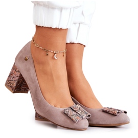Pompă de damă Maciejka Suede Beige 3356A-10 / 00-1 bej Pompă de damă Maciejka Suede Beige 3356A-10 / 00-1 bej