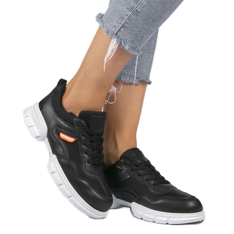 Pantofi sport negri la modă C051 negru Pantofi sport negri la modă C051 negru