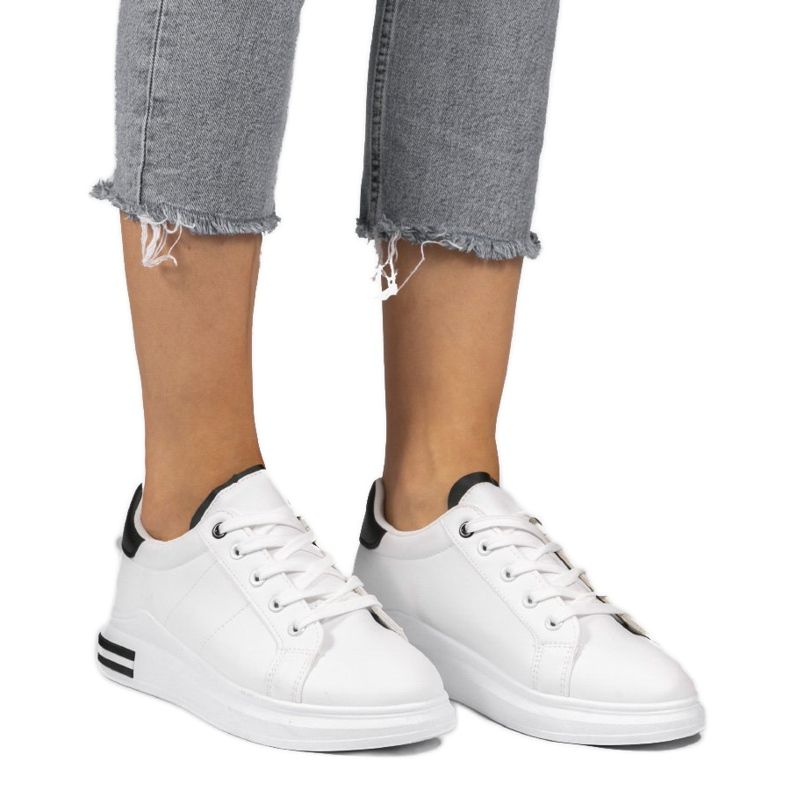 Adidași clasici albi LG20 negru