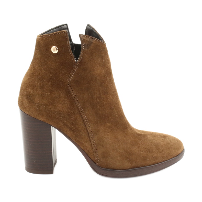 Gamis Cizme din piele de căprioară pe stâlp 4018 maro