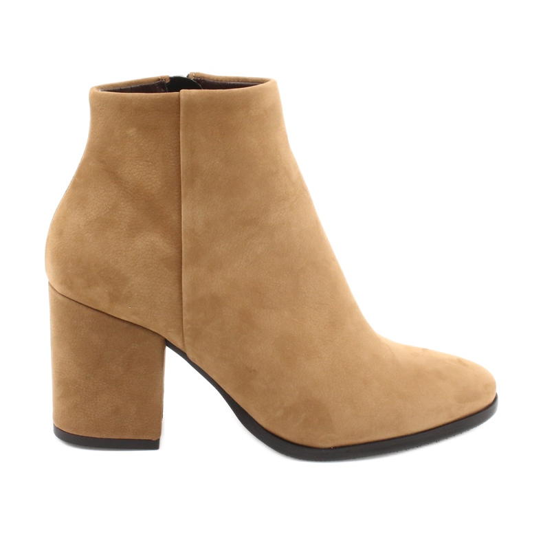 Kaniowski Cizme de piele pentru femei K-0307 Toffee/bej