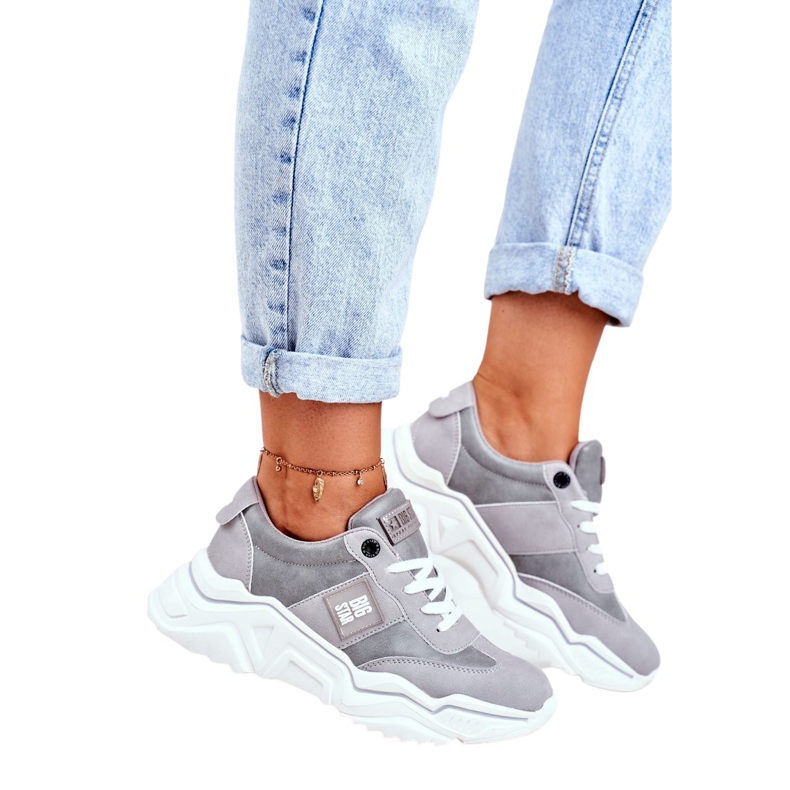 Încălțăminte sport pentru femei Big Star Grey GG274211 gri
