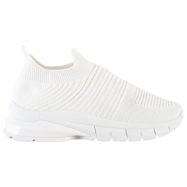 SHELOVET Adidași adezivi textili alb SHELOVET Adidași adezivi textili alb