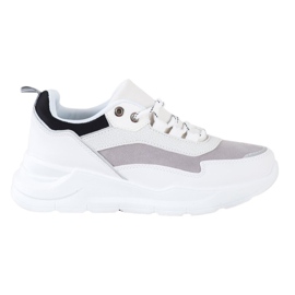 SHELOVET Adidași cu șiret elegant alb SHELOVET Adidași cu șiret elegant alb