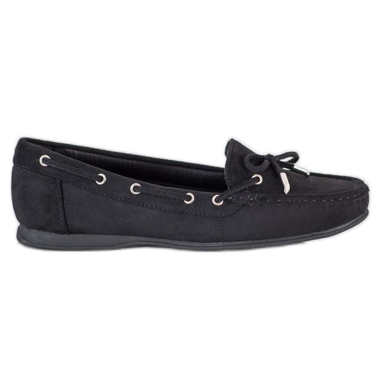 SHELOVET Mocasini casual negri negru