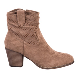 Bestelle Cizme de cowboy ajurate clasice bej Bestelle Cizme de cowboy ajurate clasice bej
