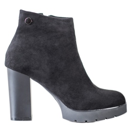 Goodin Cizme cu toc mat negru