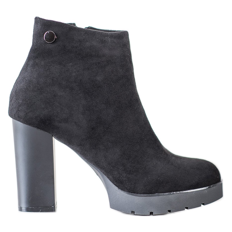 Goodin Cizme cu toc mat negru