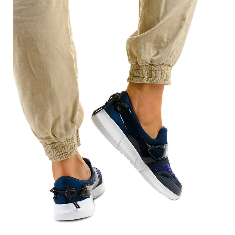 Pantofi sport alunecați bleumarin B120-3 albastru marin