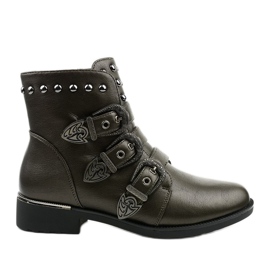 Cizme maro pentru femei, cu litere Aotoria