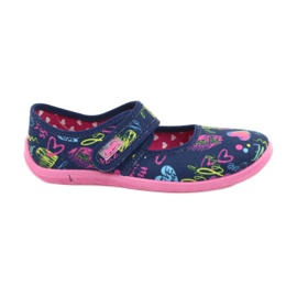Pantofi pentru copii Befado 945X431 albastru marin roz
