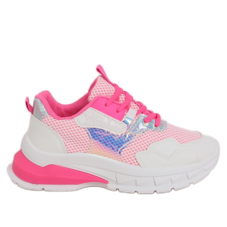 Pantofi sport albi și roz BH003 Rose