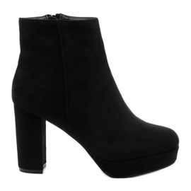 Botine negre pe postarea Neadarea negru Botine negre pe postarea Neadarea negru