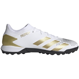 Ghete de fotbal Adidas Predator 20.3 L Tf M FW9189 albastru marin, alb, auriu alb