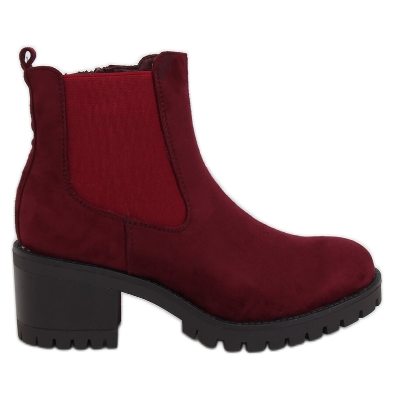 Cizme cu toc înalt, burgund 4935 Wine Red roșu