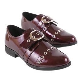 Pantofi lăcuți roșii cu cataramă C18-6263-2 roșu Pantofi lăcuți roșii cu cataramă C18-6263-2 roșu
