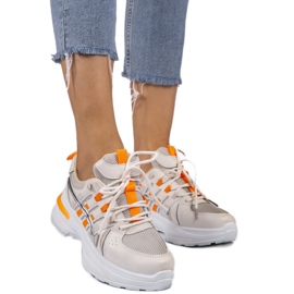 Pantofi sport bej și portocalii C9288 portocale Pantofi sport bej și portocalii C9288 portocale