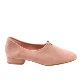 Pantofi roz, alunecați cu zirconii cubice LL-96P