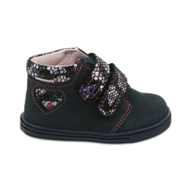 Ghete velcro fluture Mazurek 341 bleumarin albastru