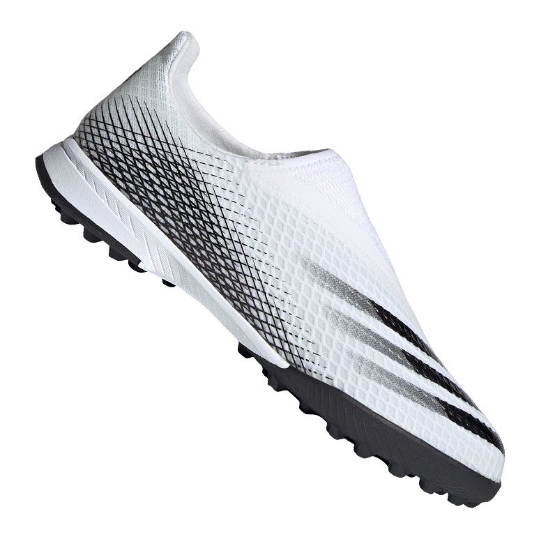 Ghete de fotbal Adidas X Ghosted.3 Ll Tf Jr EG8150 gri / argintiu, alb, gri / argintiu alb