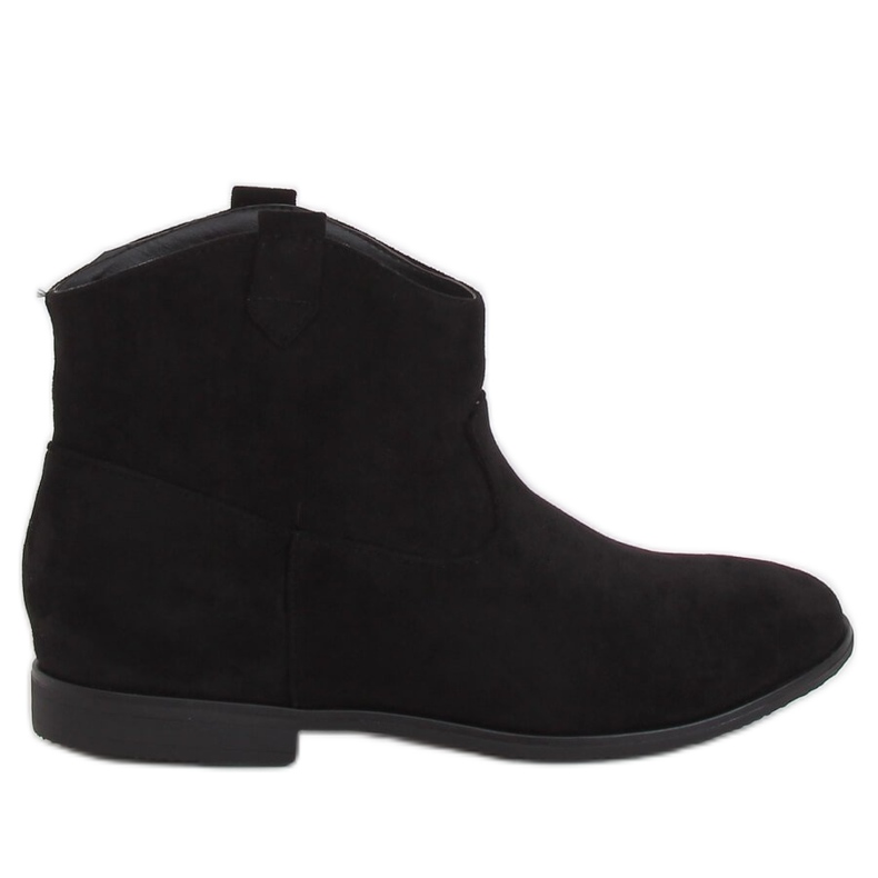 Negru TX-1876 Cizme plate de cowboy negre