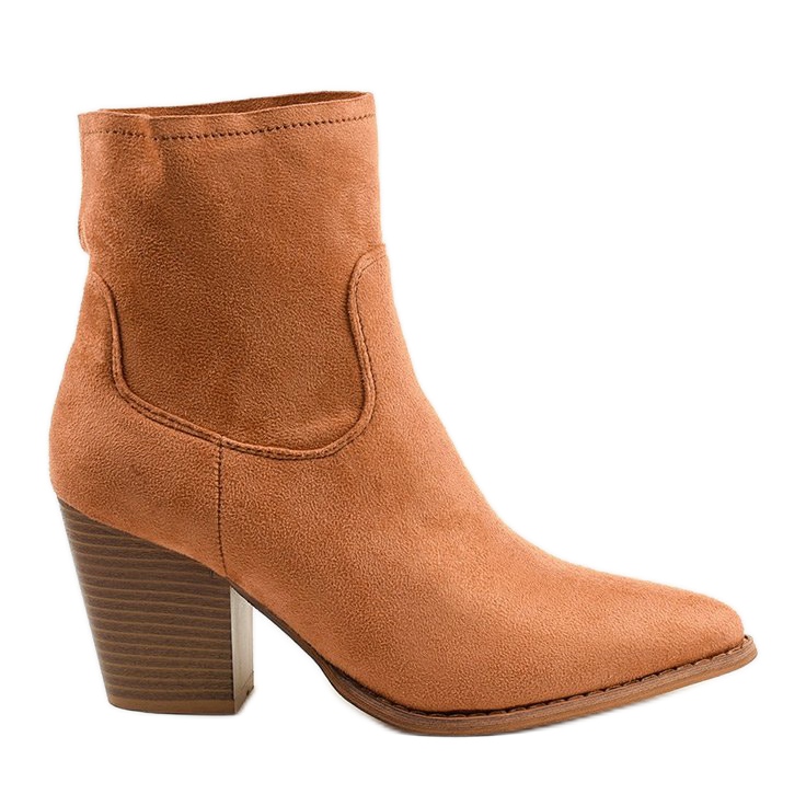 Botine maro pe stâlpul M398 Botine maro pe stâlpul M398