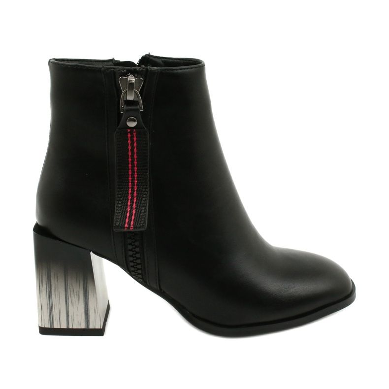 Botine elegante cu toc negru de damă Filippo DBT1548/20 BK Botine elegante cu toc negru de damă Filippo DBT1548/20 BK