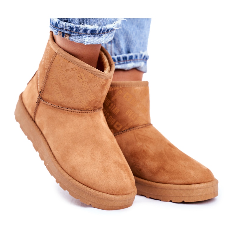 Cizme de zăpadă calde pentru femei, maro, Big Star GG274559