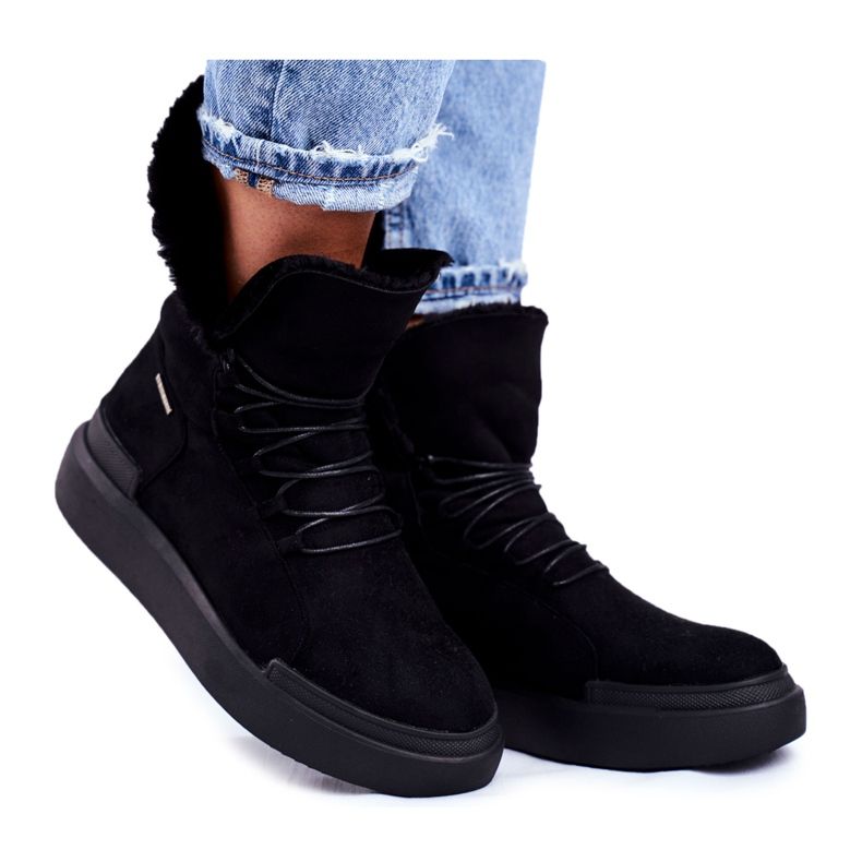 Cizme de zăpadă pentru femei Big Star Black GG274990 negru