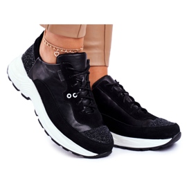 Încălțăminte sport pentru femei Adidași Piele Maciejka 04845-01 negru