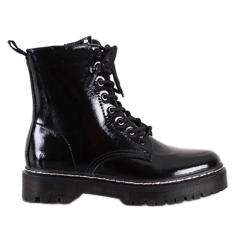 SHELOVET Ghete lăcuite negru