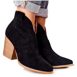 MSMG Cizme de damă pe toc Meronet negru MSMG Cizme de damă pe toc Meronet negru